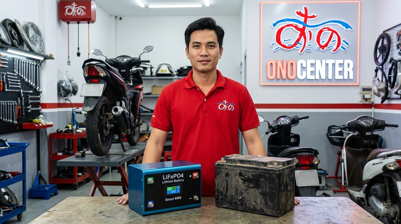 Độ Pin Xe Máy Điện Lithium LiFePO4 Giá Bao Nhiêu? | ONOCENTER
