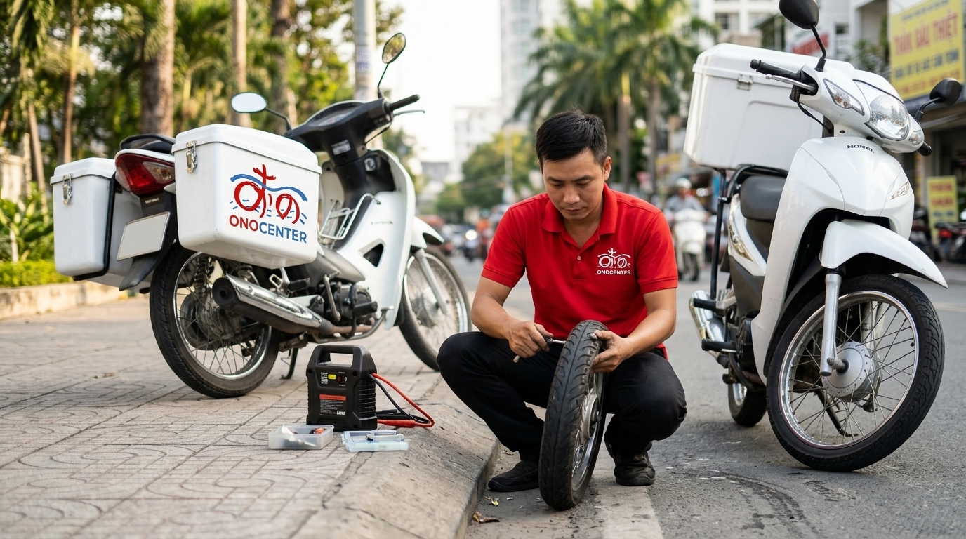Vá Xe Lưu Động Quận 7 Có Mặt 15P, 24/7 Giá Rẻ | ONOCENTER