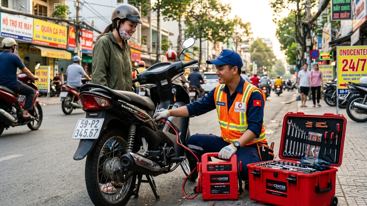 Cứu hộ xe máy và xe điện cơ động Quận 7