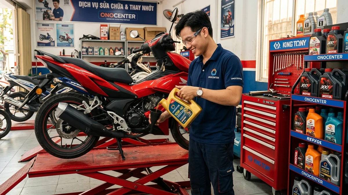Thay nhớt xe máy nhập khẩu chính hãng Quận 7